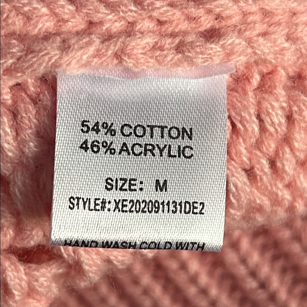 Woven Heart Blush Open-Knit Cardigan - Picture 7 of 7